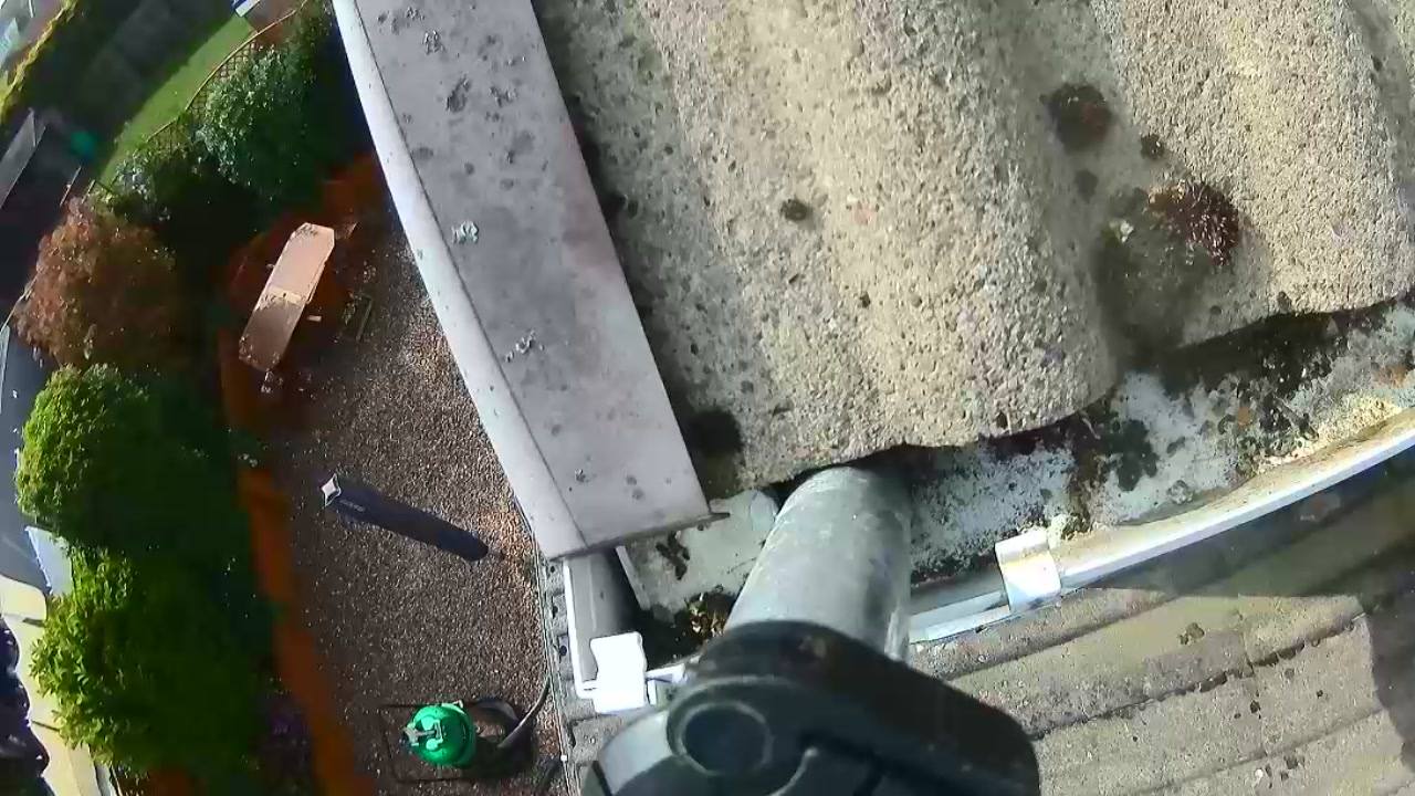 New gutter system being fitted